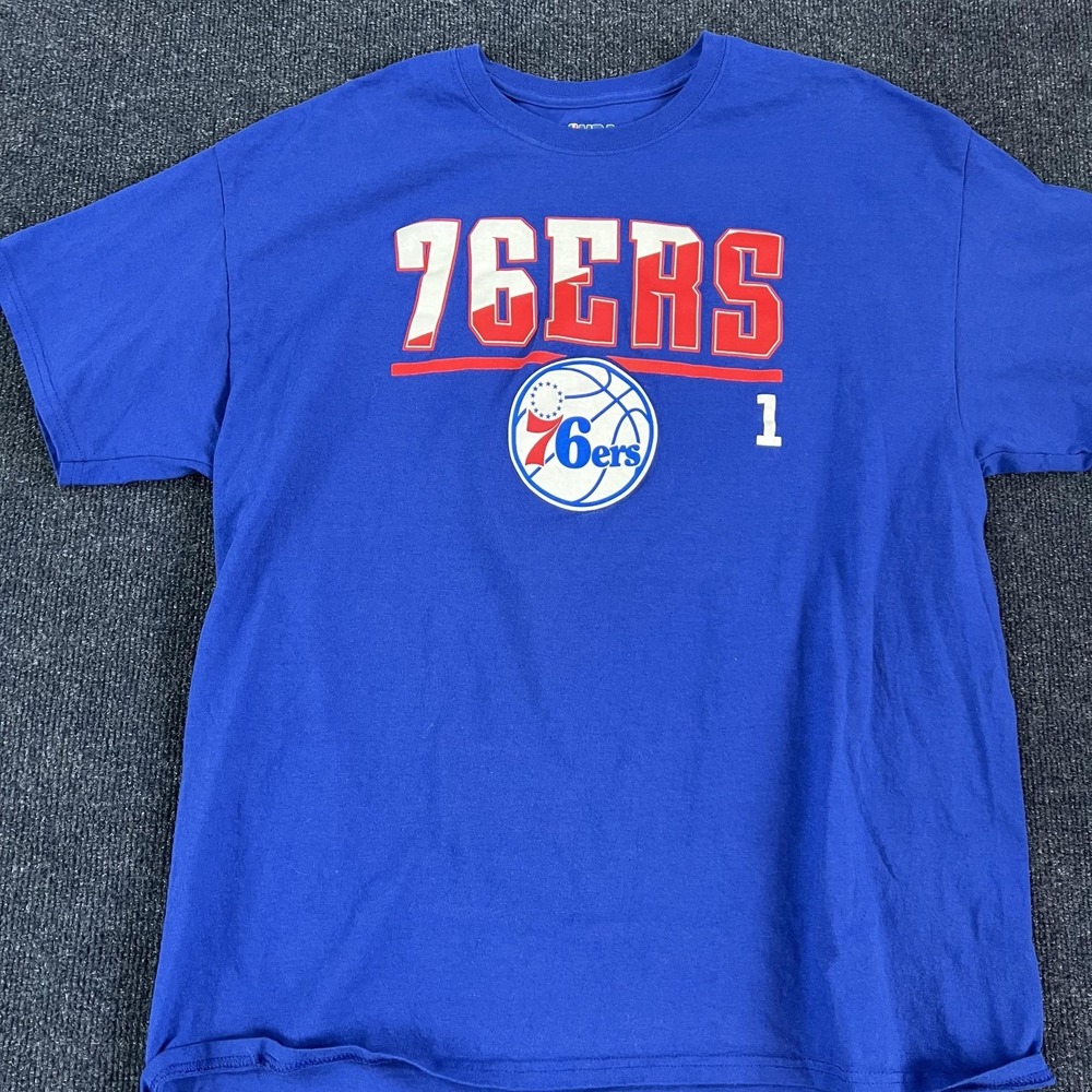 Philadelphia 76ers Shirt Mens XL Blue NBA Basketball James Harden 1 Graphic